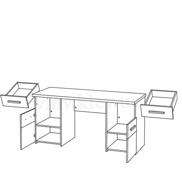 Стол письменный 2D2S СОЛО ВМВ / SOLO VMV дуб сонома фото