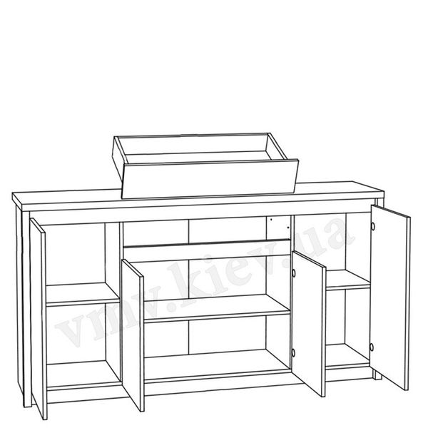 Комод KOM 4D1S НОРТОН ВМВ / NORTON VMV дуб сонома фото