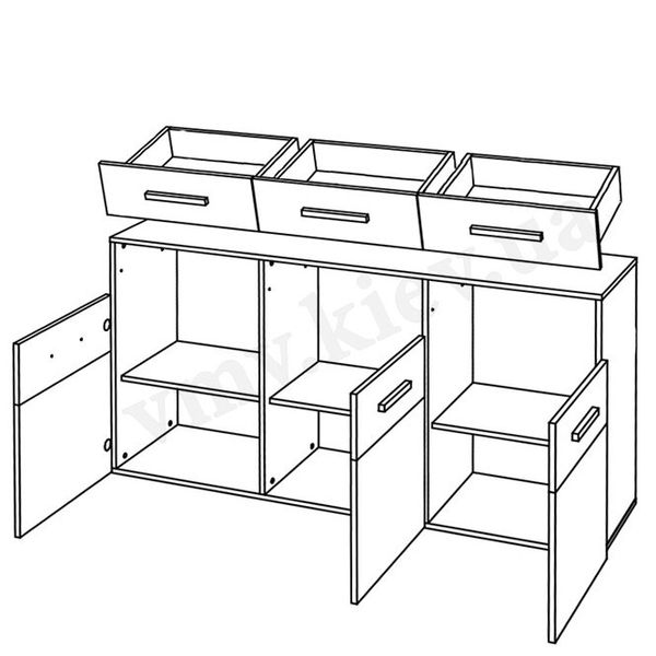 Комод 3D3S СОЛО ВМВ / SOLO VMV дуб сонома фото