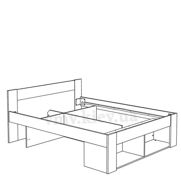 Кровать с тумбами 160 РИКО ВМВ / RICO VMV дуб сонома / белый фото